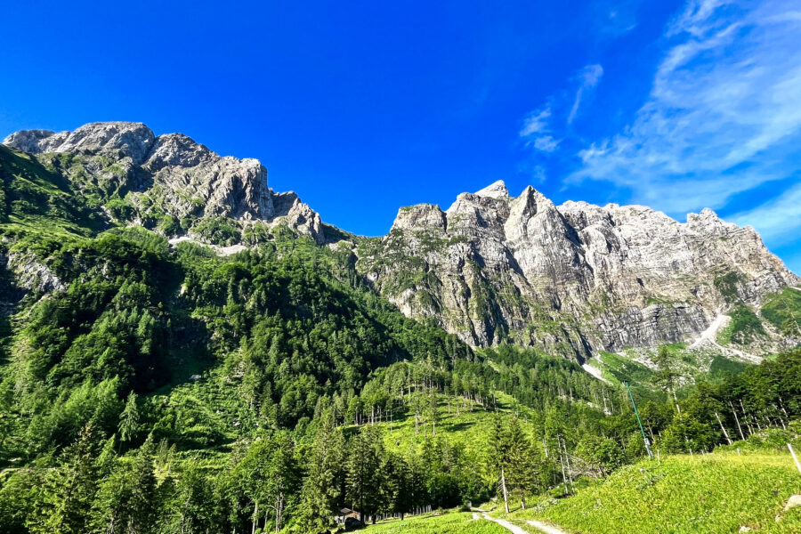 Blick zurück Richtung Untere Valentinalm. Foto: Birgit Matzinger