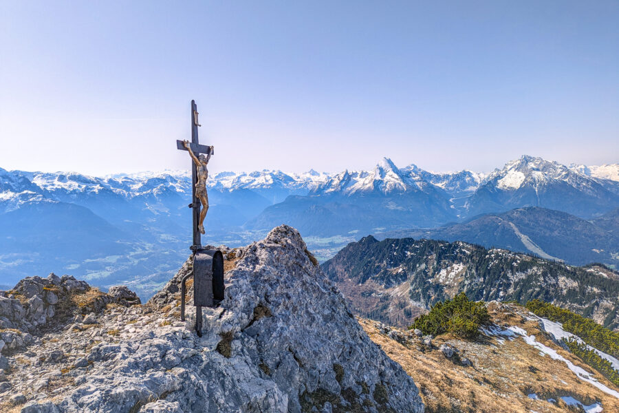 Am Gipfel des Berchtesgadener Hochthrons. Foto: Maresa Brandner