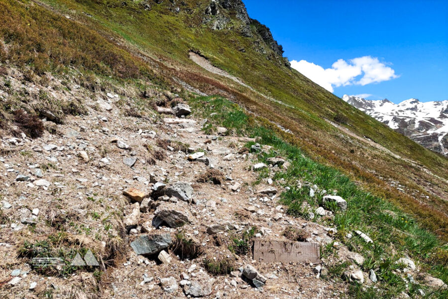 Zum Teil ausgewaschene Wegpassagen auf den Bielerkopf. Foto: Alice Frischherz