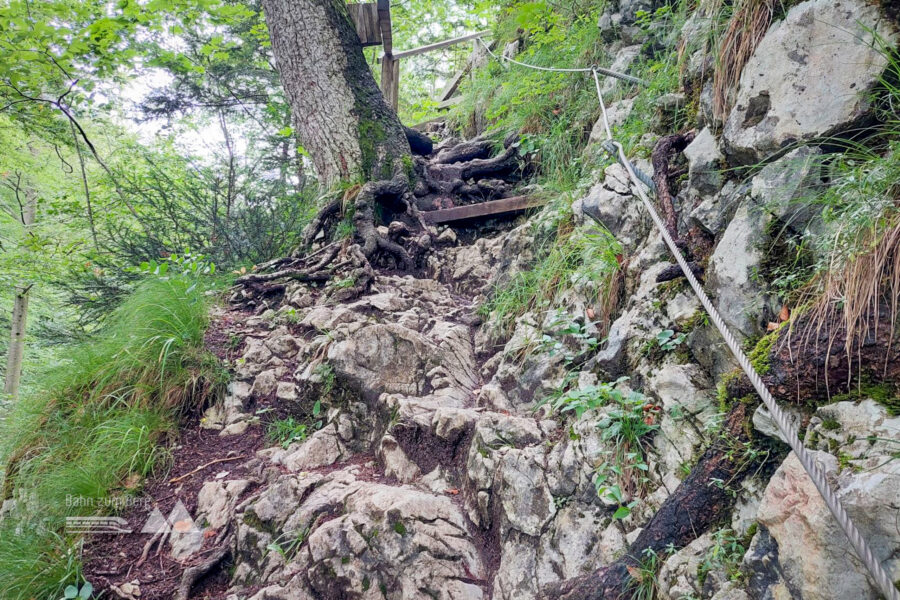 Alpiner Steig auf den kleinen Barmstein. Foto: Alice Frischherz