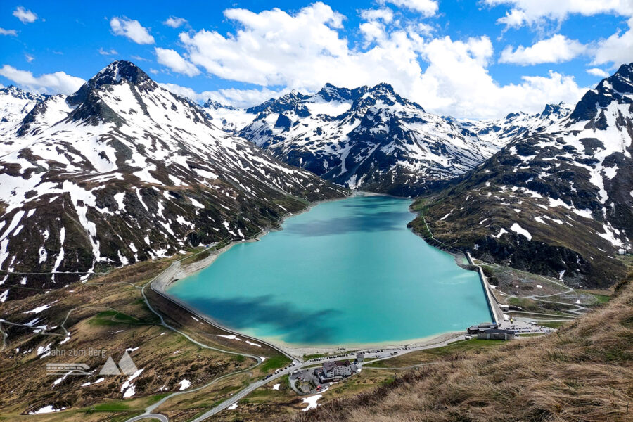 Blick nach unten zum Silvrettasee. Foto: Alice Frischherz