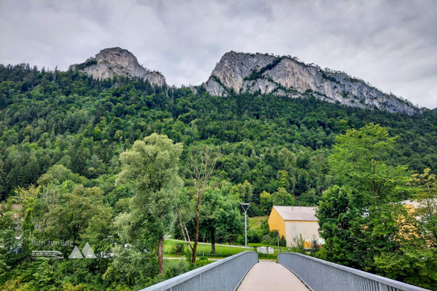 Blick auf die beiden Barmsteine von der Salzachbrücke. Foto: Alice Frischherz