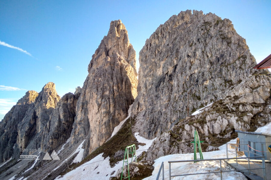 Felstürme beim Rifugio Flli. Fonda Savio. Foto: Herbert Fuchs