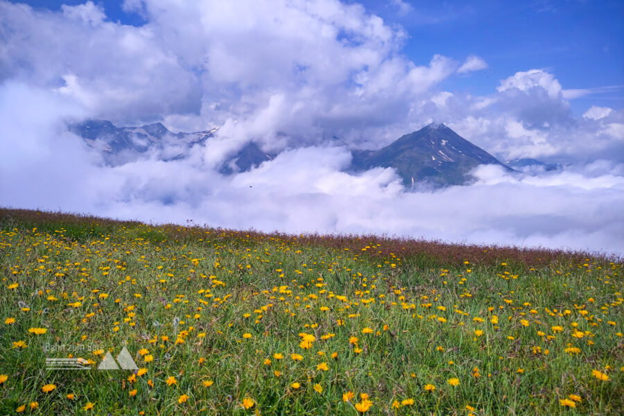 Von li: Sonnblick (im Nebel) - Goldzeichkopf – Hocharn (im Nebel) - Ritterkopf. Foto: Karl Plohovich