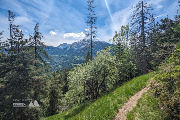 Der Weg führt ohne großen Höhenverlust oder -gewinn malerisch an der Kneifelspitz-Ostseite entlang. Fotos: Maresa Brandner
