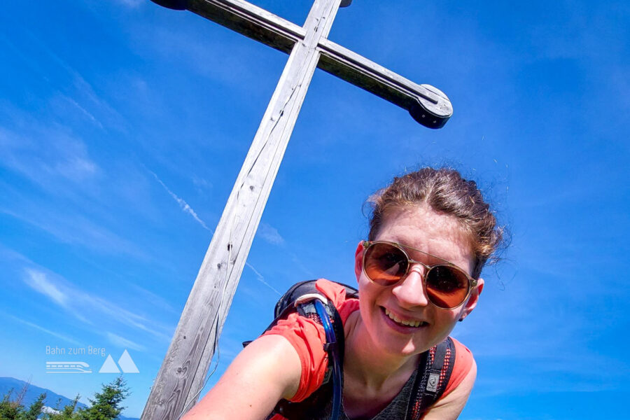 Osser Gipfelkreuz Selfie. Foto: Alice Frischherz