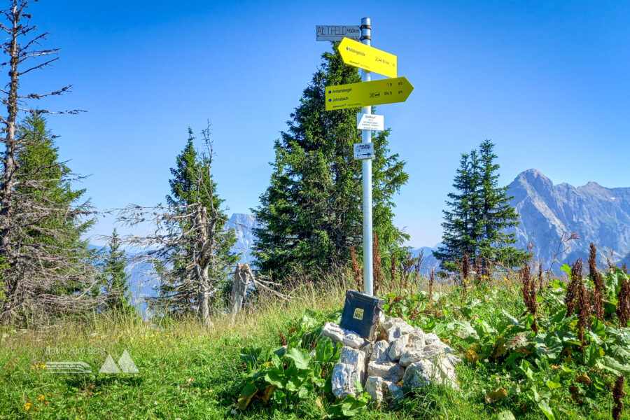 Wegweiser am Spielkogel. Foto: Martina Friesenbichler