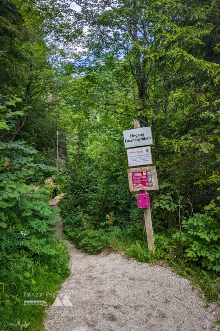 Der Eingang in den Naturpark Ötschergräben führt am Anfang über Waldwege. Foto: Peter, POW AT