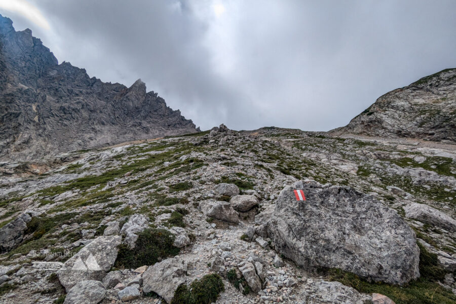 Vor der Wimbachscharte wird der Weg flacher. Foto: Maresa Brandner