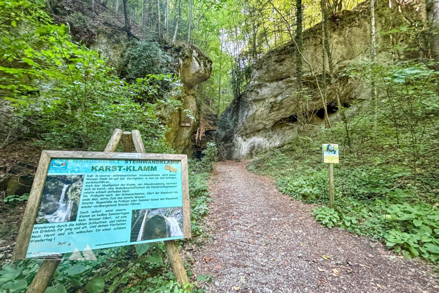 Eingang Steinwandklamm. Foto Veronika Schöll