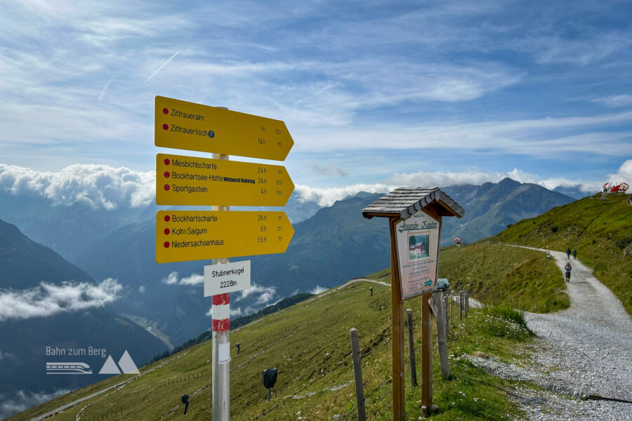 Ankommen und orientieren am Stubnerkogel. Foto Veronika Schöll